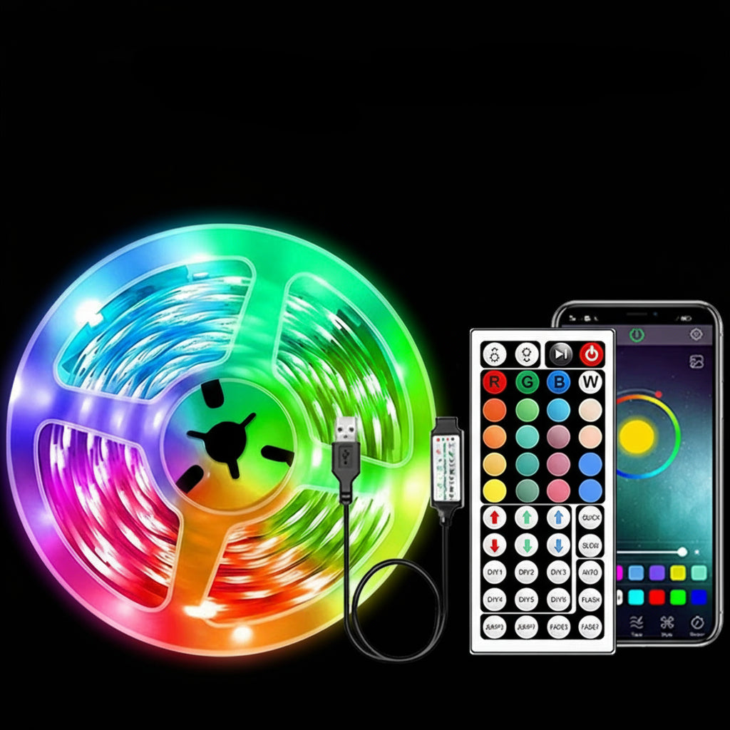 RGB Led Strip Lights 5M 10M 20M 30M Led Room Light with APP Control Flexible Ribbon Luces Led Tape for Room Bedroom Decoration