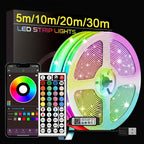 RGB Led Strip Lights 5M 10M 20M 30M Led Room Light with APP Control Flexible Ribbon Luces Led Tape for Room Bedroom Decoration