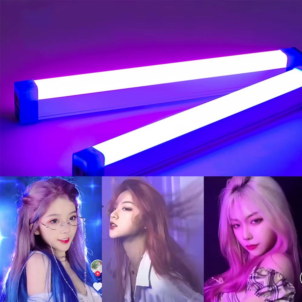 RGB USB Tube Light 17Cm/32Cm Colorful LED Night Lamp, Handheld Hanging Fill Stick, Bedroom Photography Mood Decor Portable Light