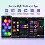 400 LED Smart Curtain Lights String Lights with Smart App Remote Control Music Sync Christmas Curtain String Outdoor Fairy Light