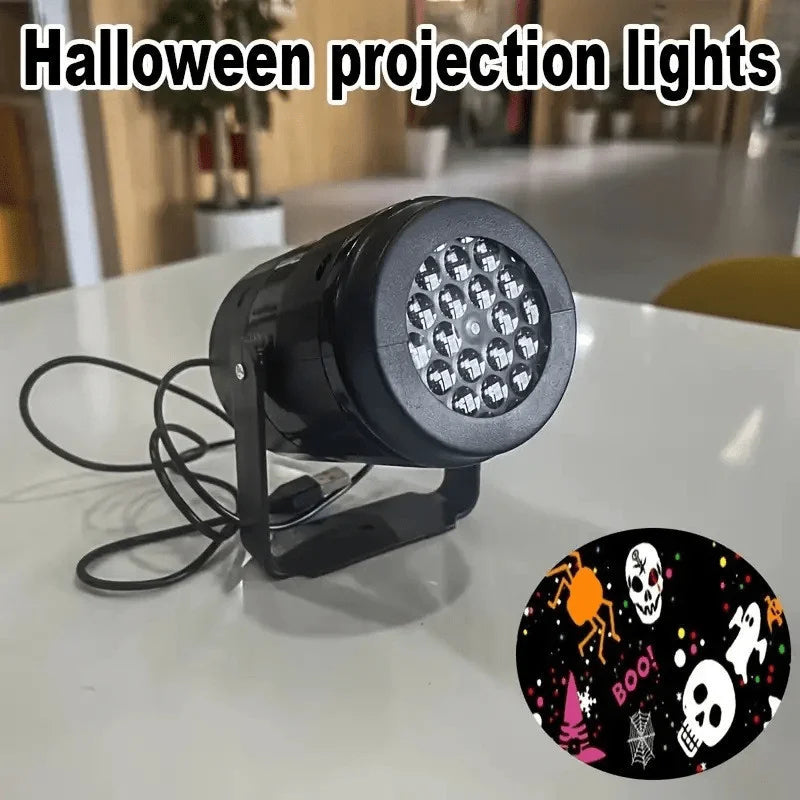 Christmas Halloween Projector LED Night Light 5V USB Powered Xmas Holiday Party Valentine'S Day Rotating Christmas Projection