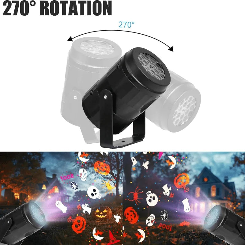 Christmas Halloween Projector LED Night Light 5V USB Powered Xmas Holiday Party Valentine'S Day Rotating Christmas Projection