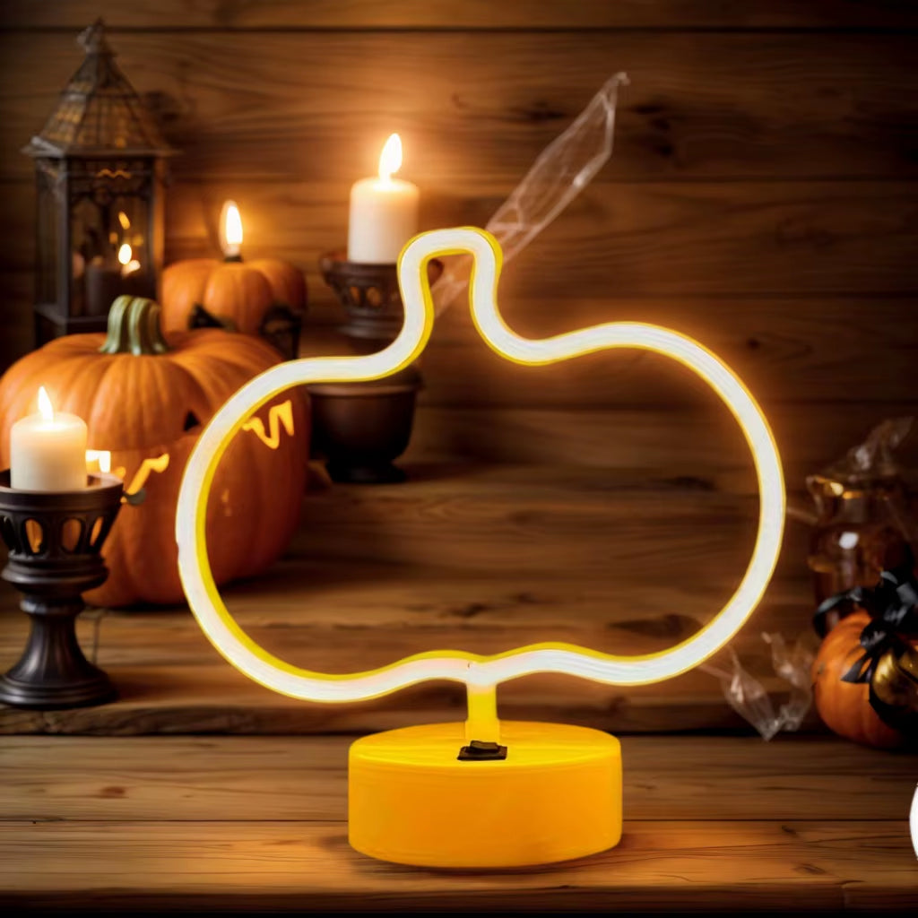 Halloween Custom Led Neon Sign Bat Ghost Animal Shape Atmosphere Decoration Villa Party Night Light USB or Battery Powered