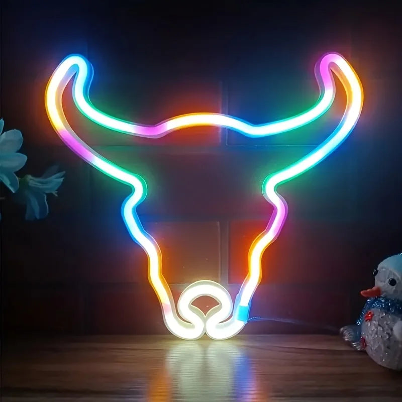 Halloween Custom Led Neon Sign Bat Ghost Animal Shape Atmosphere Decoration Villa Party Night Light USB or Battery Powered