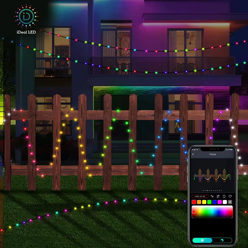 5M 10M 20M Fairy String Lights Dreamcolor USB LED RGB String Lights APP Smart Lights DIY Display Garland Wall Party Decoration