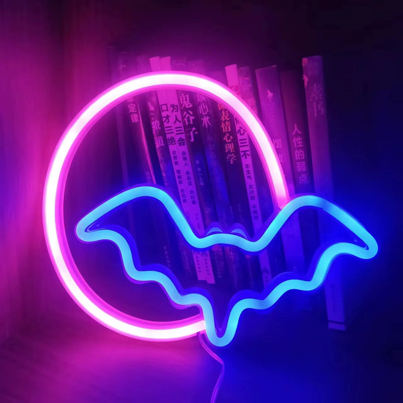Halloween Custom Led Neon Sign Bat Ghost Animal Shape Atmosphere Decoration Villa Party Night Light USB or Battery Powered