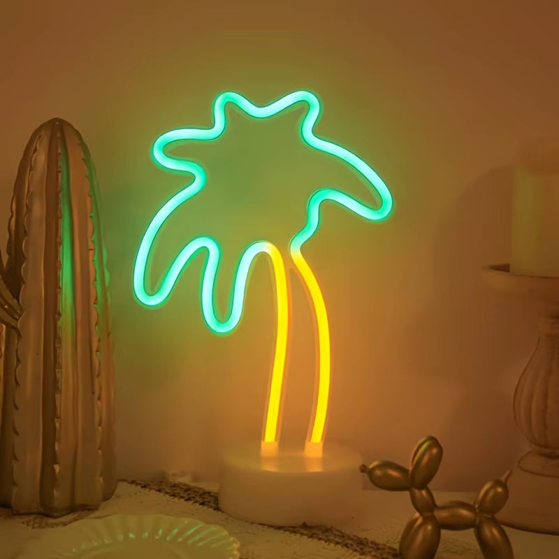 1 Piece, Countertop Decorative Lighting Neon Sign, USB or 3*Aa Battery Powered, Suitable for Holiday Party, Kitchen Home Lighting, Room Decoration Night Light (Battery Not Included)